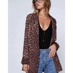 New Flynn Skye Dreya Black Bodysuit Womens M/L Sleeveless V Neck Ribbed